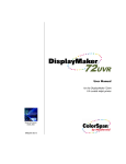 DisplayMaker 72UVR User Manual
