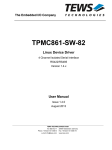 User Manual - TEWS TECHNOLOGIES