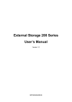 External Storage 200 Series User`s Manual