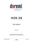 H2S-30 User Manual