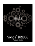 SONOS BRIDGE Product Guide