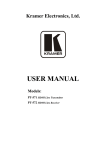 USER MANUAL - Kramer Electronics Japan Homepage