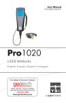 YSI Pro1020 User Manual - Geotech Environmental Equipment