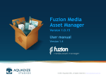 User manual - Fuzion Media Asset Manager