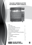 VULCAN C SERIES ELECTRIC ROTISSERIE USER`S MANUAL