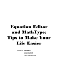 Equation Editor and MathType: Tips to Make Your