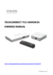 TECHCONNECT TC2-HDMIW20 OWNERS MANUAL