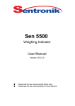 weigh indicator with printer SEN5500 User Manual