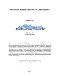 Residential Paint Estimator 4.1a Manual