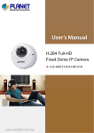 Full HD IP Camera - PLANET Technology Corporation.