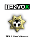 TEK 1 User`s Manual