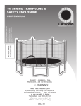 14 Ft. Spring Trampoline with Safety Enclosure User Manual