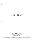 16K Dynamic RAM Manual - PolyMorphic