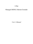 2-Pair Managed SHDSL Ethernet Extender User`s Manual