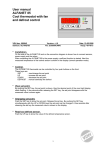 User manual ALFANET 85 Cool thermostat with fan