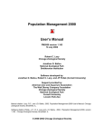 Population Management 2000 User`s Manual - Training