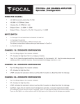 FPD 900.6 : SIX CHANNEL AMPLIFIER Operation / Configuration