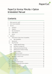 PaperCut Konica Minolta i-Option Embedded Manual Contents