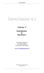 ServoCenter 4.1 MINI Manual Volume 1