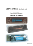 USER`S MANUAL Car Radio with Hard Disk MP3