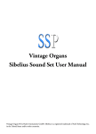 Vintage Organs Sound Set User Manual