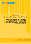 PRONTUARIO EN EXCEL DE HORMIGÓN ARMADO