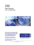 CMI 233 User Manual - Oxford Instruments
