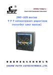 SWP-ASR series T F T enhancement paperless recorder user manual