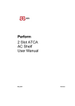 Perform 2 Slot ATCA AC Shelf User Manual