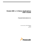Kinetis SDK v.1.3 Demo Applications User`s Guide
