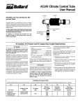ACL99 Climate Control Tube User Manual