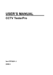 USER`S MANUAL CCTV TesterPro