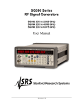 User`s Manual - Stanford Research Systems