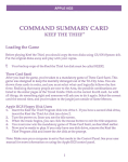 Keef The thief Command Summary Card