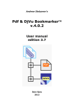 Pdf & DjVu Bookmarker v.4 0.2. User Manual edition 3.7