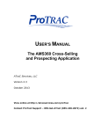 USER`S MANUAL The AMS360 Cross-Selling and