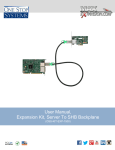 User Manual, Expansion Kit, Server To SHB Backplane