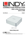 USB 2.0 Mini Enclosure SATA & IDE www.lindy.com