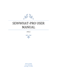 SewWhat-Pro User Manual