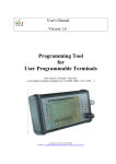 Manual for the UPT programming tool