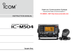 IC-M504 Instruction Manual - American Communication Systems