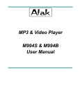 MP3 & Video Player M994S & M994B User Manual