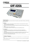 UIF 420A User`s Manual