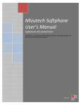 Mizutech Softphone User`s Manual - Mizutech