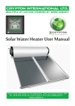 Solar Water Heater User Manual
