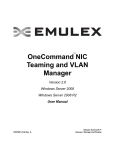 OneCommand NIC Teaming and VLAN Manager