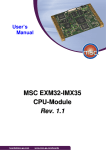 User`s Manual - MSC Technologies