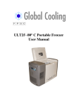 ULT25 -80º C Portable Freezer User Manual