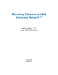 Reviewing Resource Leveled Schedules Using P6™