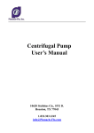 Centrifugal Pump User`s Manual - Pinnacle-Flo